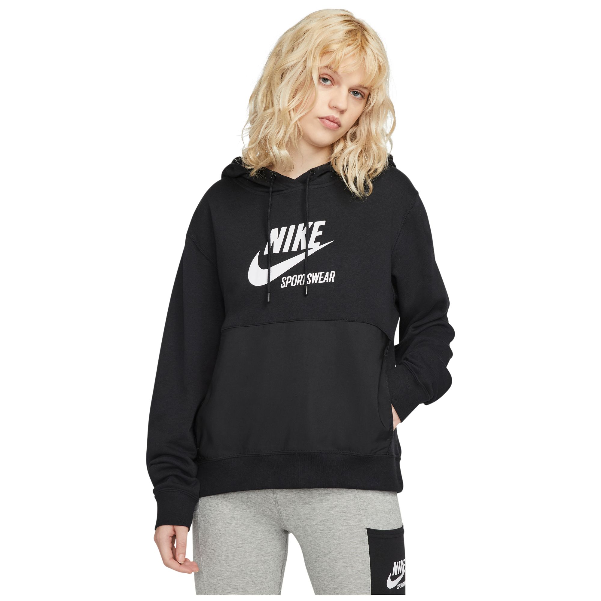 W NSW FLC HOODIE HTG