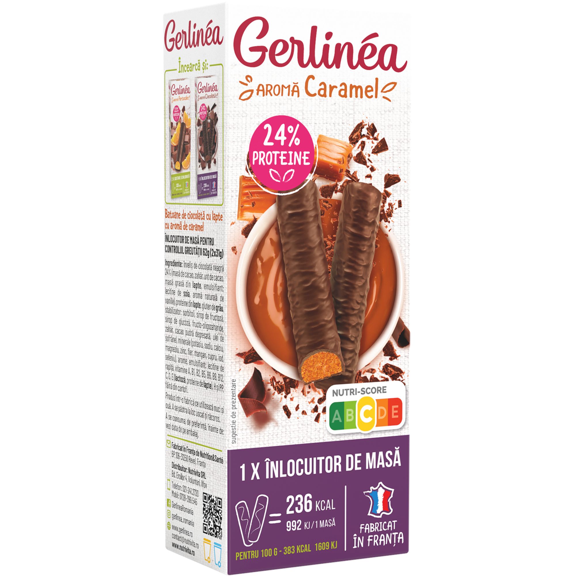 Bauturi & Energizante Caramel 62g Gerlinea La reduceri 6+2g