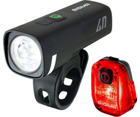 Akku Lichtset Aura 40 mit Hiro 10 Rücklicht