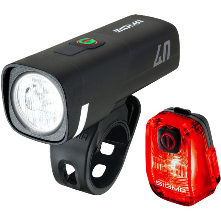 Akku Lichtset Aura 40 mit Hiro 10 Rücklicht