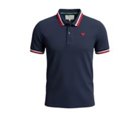 Polo Uni Jaquard Collar dunkelblau/navy
