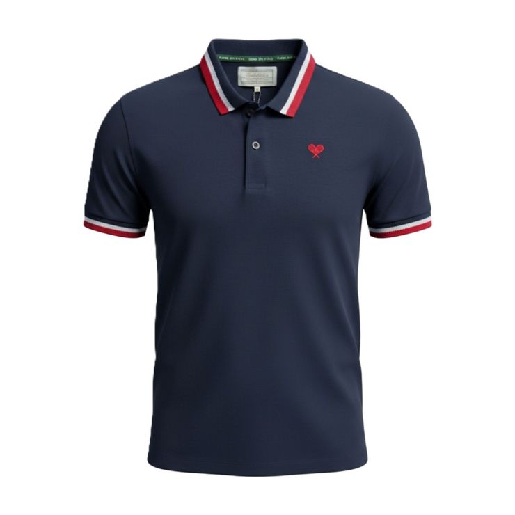 Polo Uni Jaquard Collar