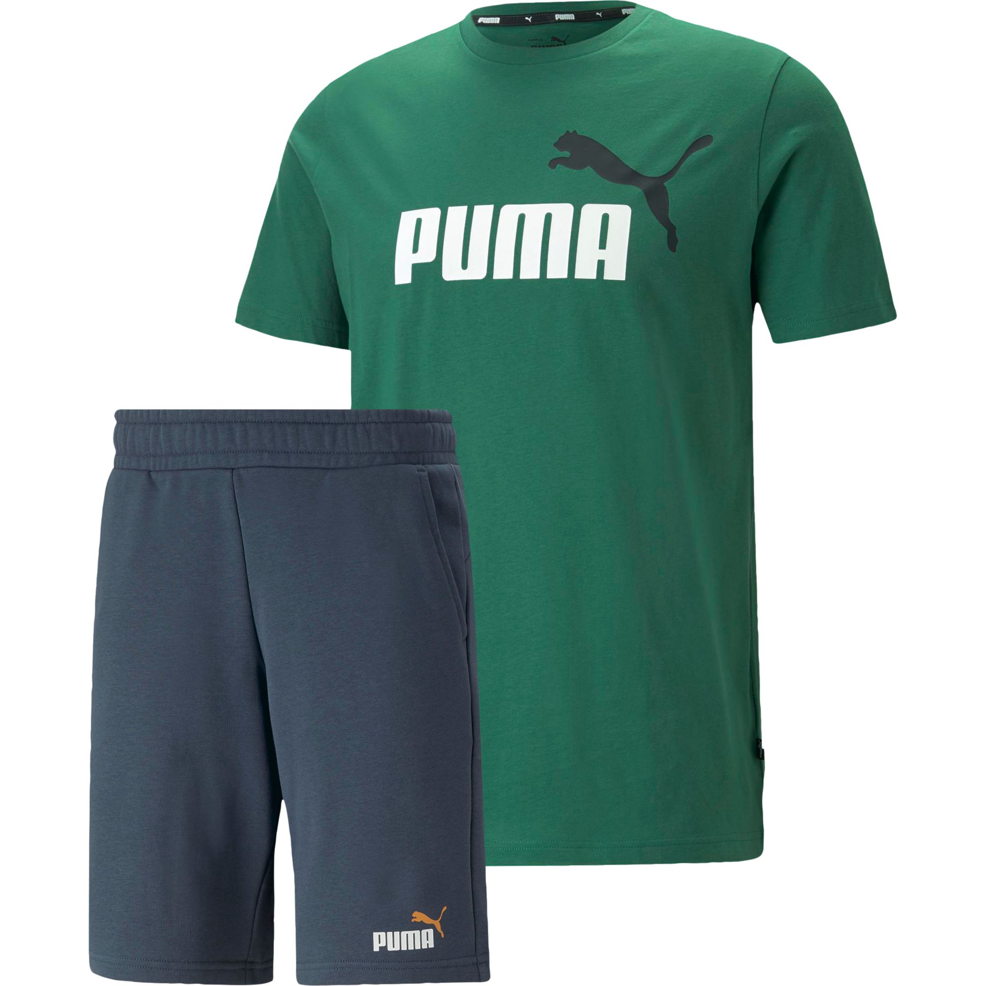 Ess+ 2 col shorts 10 + ess+ 2 col logo tee