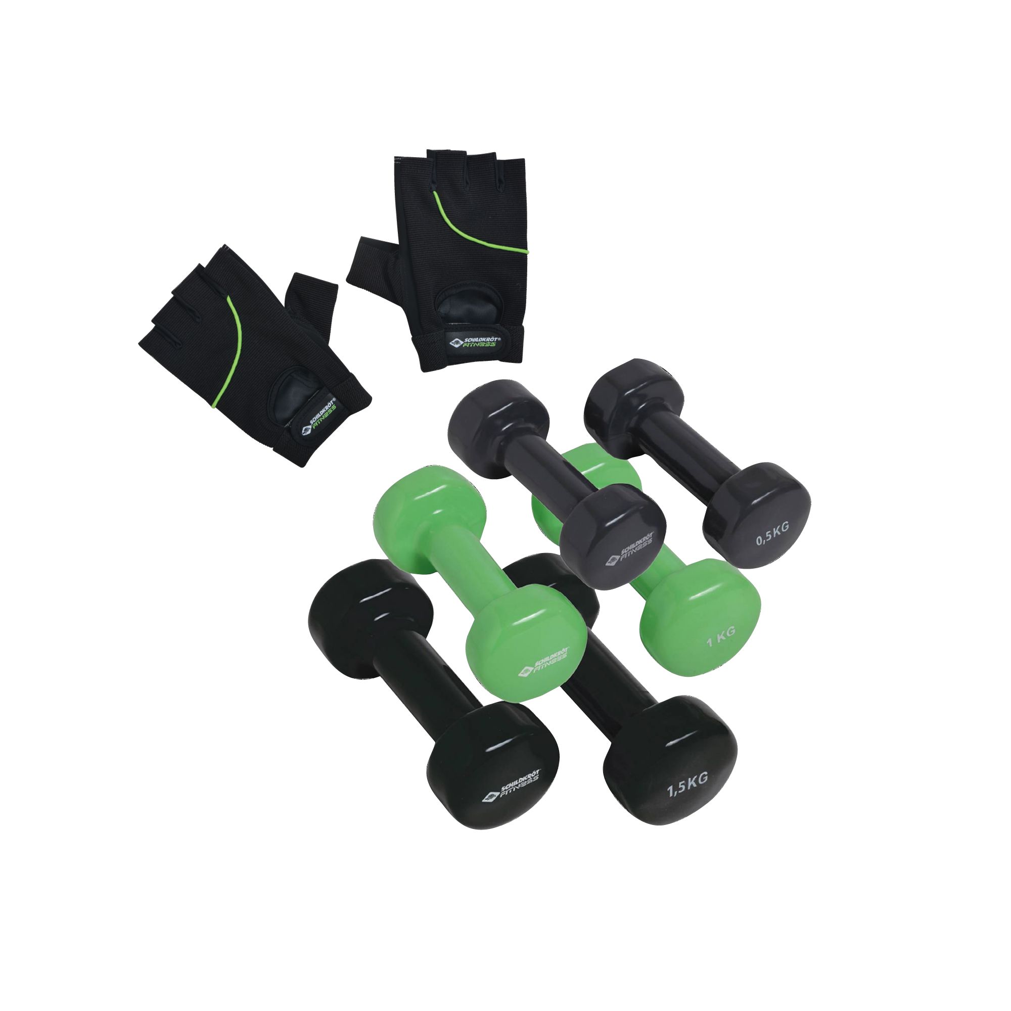 Vinyl Hantel-Set + Fitness Gloves