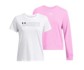 UA W BL PACK SS + Rival Terry Crew